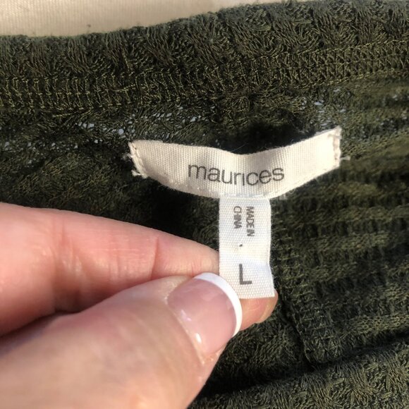 Maurices Lookin Sharp Shirt Womens Size Large Cactus Graphic Waffle Weave Sleeve - Picture 6 of 9